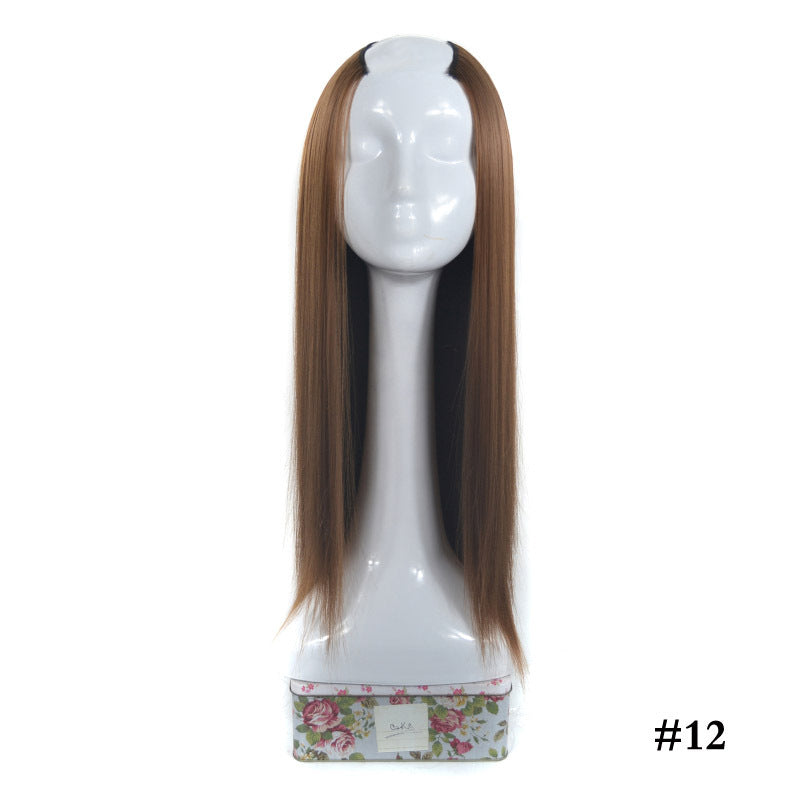 Long Straight Hair U-shaped Half Headgear