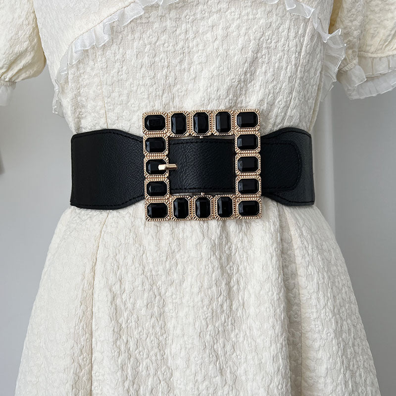 Rhinestone Pin Buckle Belt