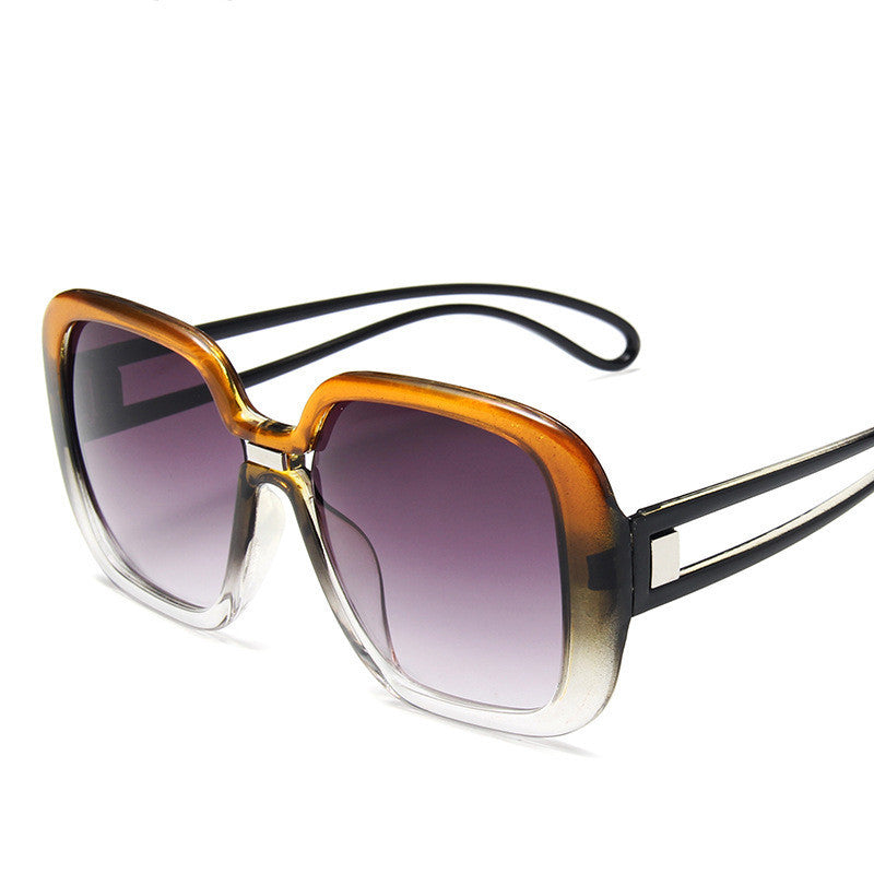 Gradient personality large frame sunglasses