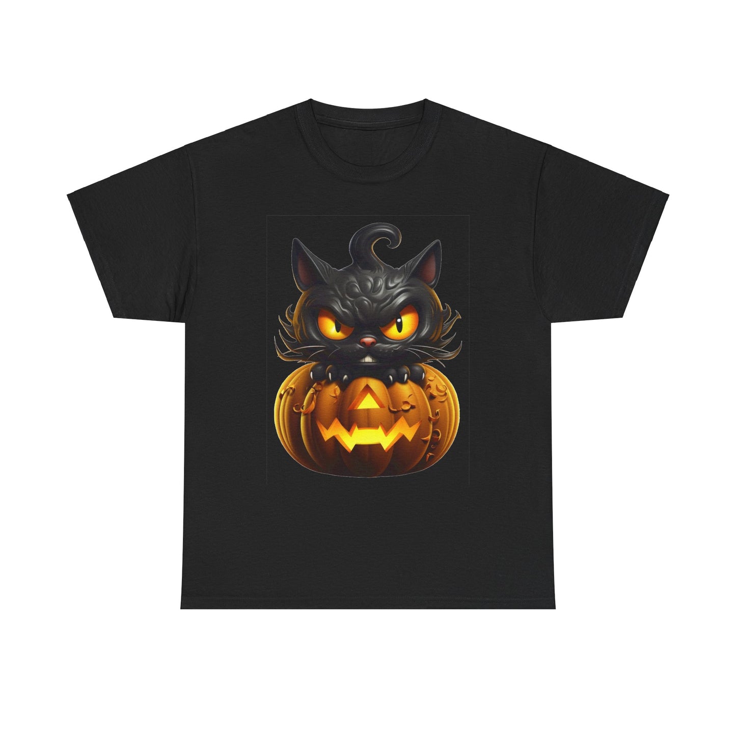 Halloween Kitty. Heavy Cotton T-Shirt