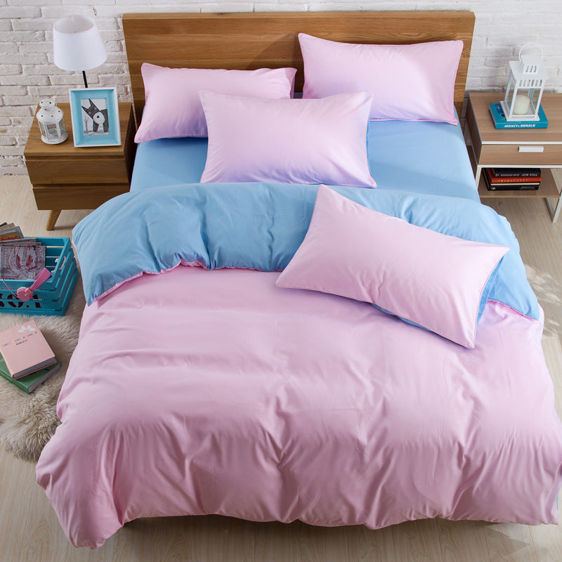 Brushed plain bedding set