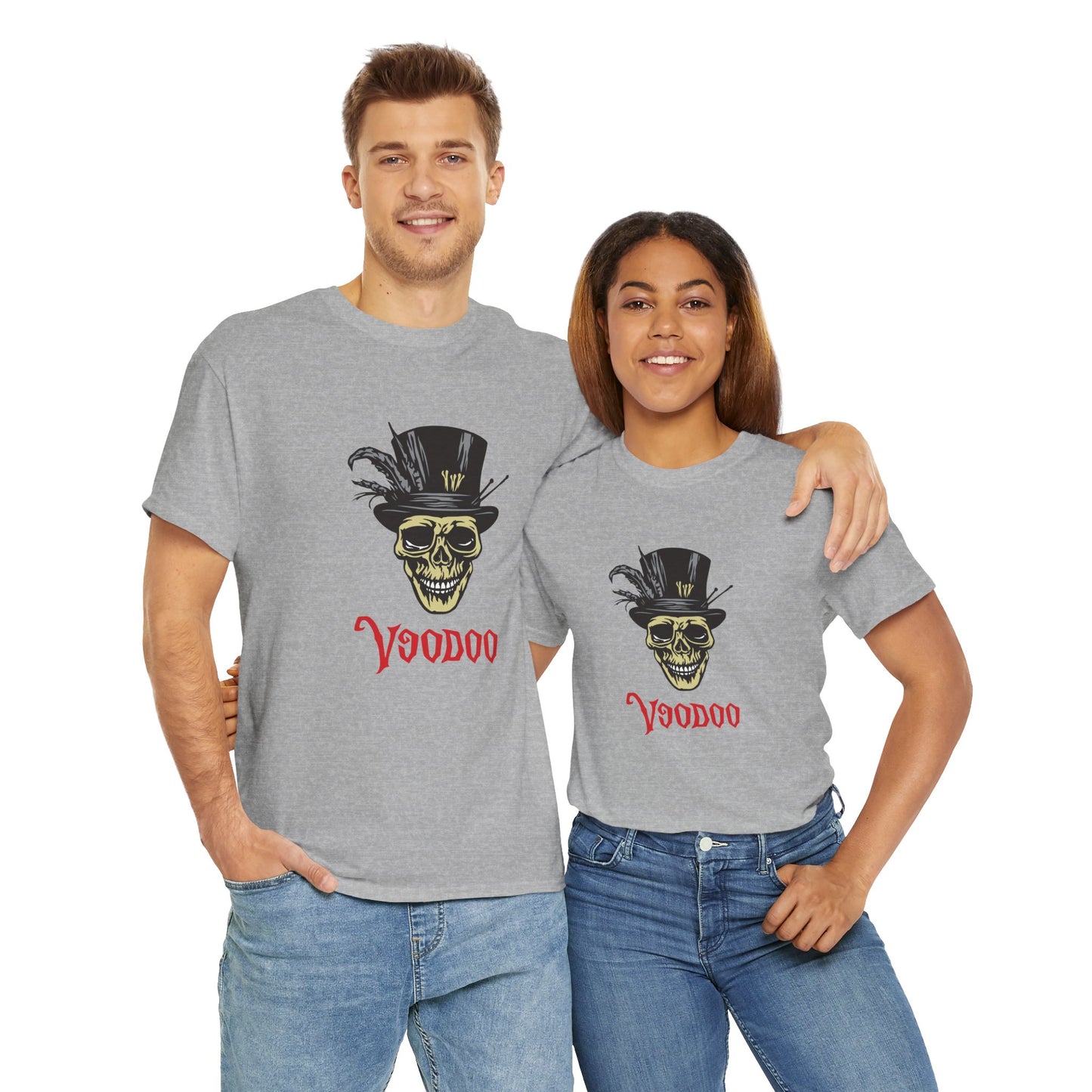 VooDoo Skull, Heavy Cotton T-Shirt