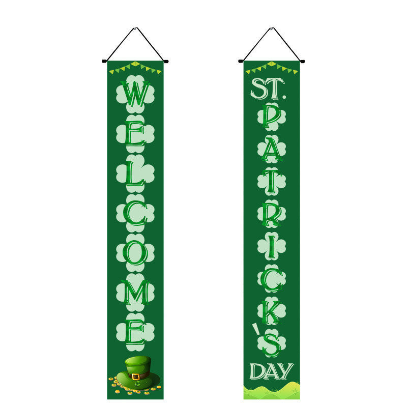 Irish National Day Porch Couplet With Flag