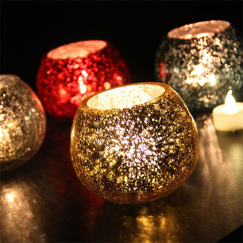 Christmas Glass Ball Candle Holder