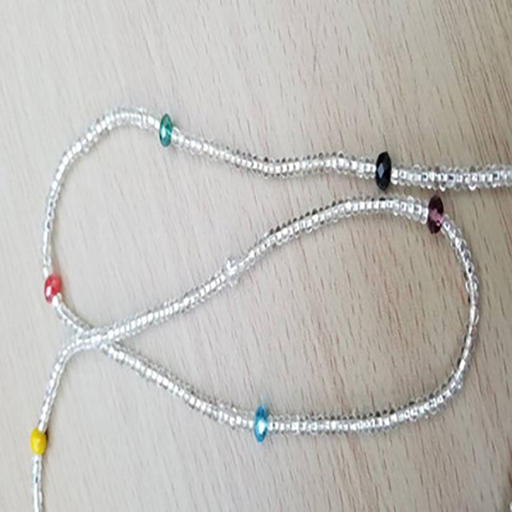 Colored Glass Crystal Waist Chain