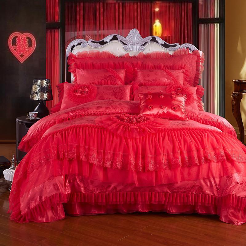 Wedding Four-piece Lace Bedding