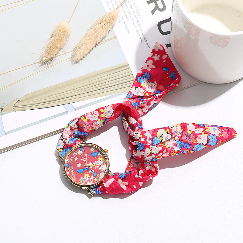 Floral Wrap Ribbon Watch