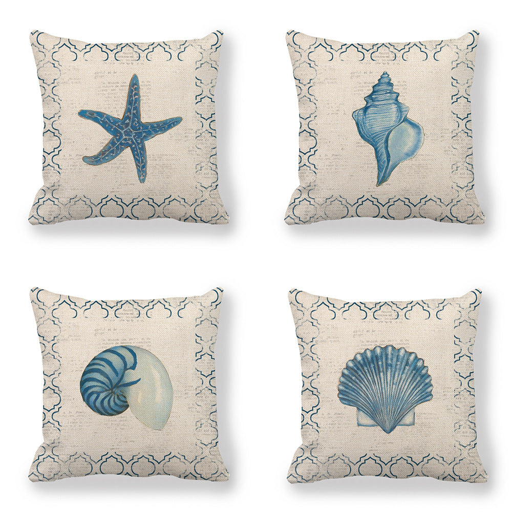 Sea Life Linen Pillowcase