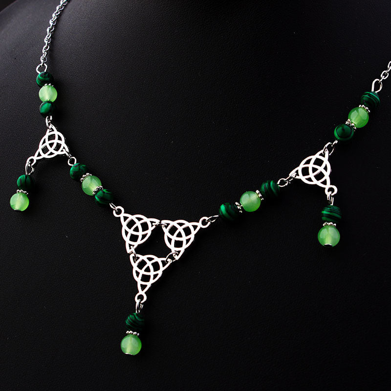 Gothic Irish Knot Peacock Necklace