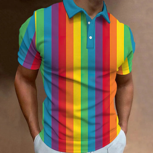 Men's 3D Rainbow Casual Shirt