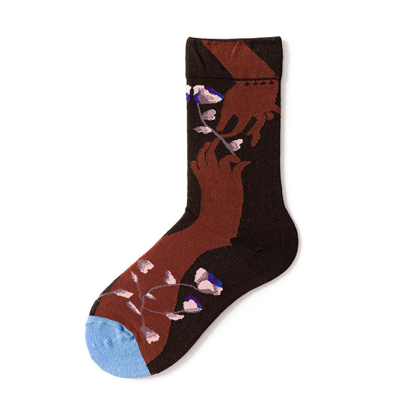 Graffiti Portrait Mid-calf Socks