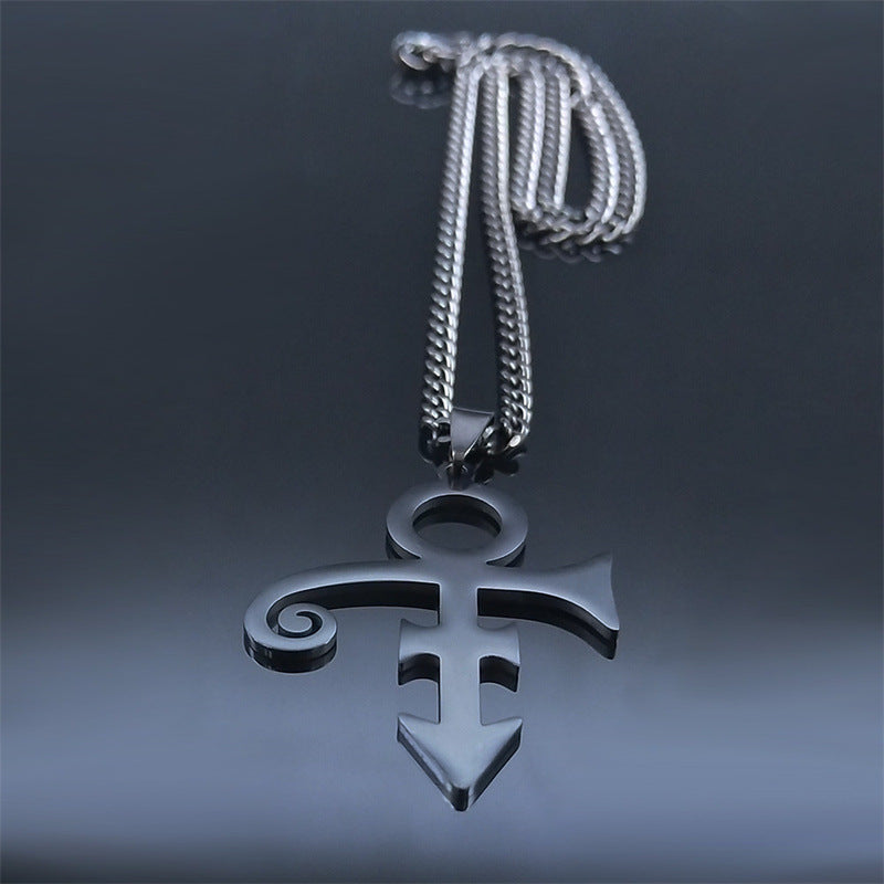 Stainless Steel RIP Memorial Symbol Love Sign Necklace