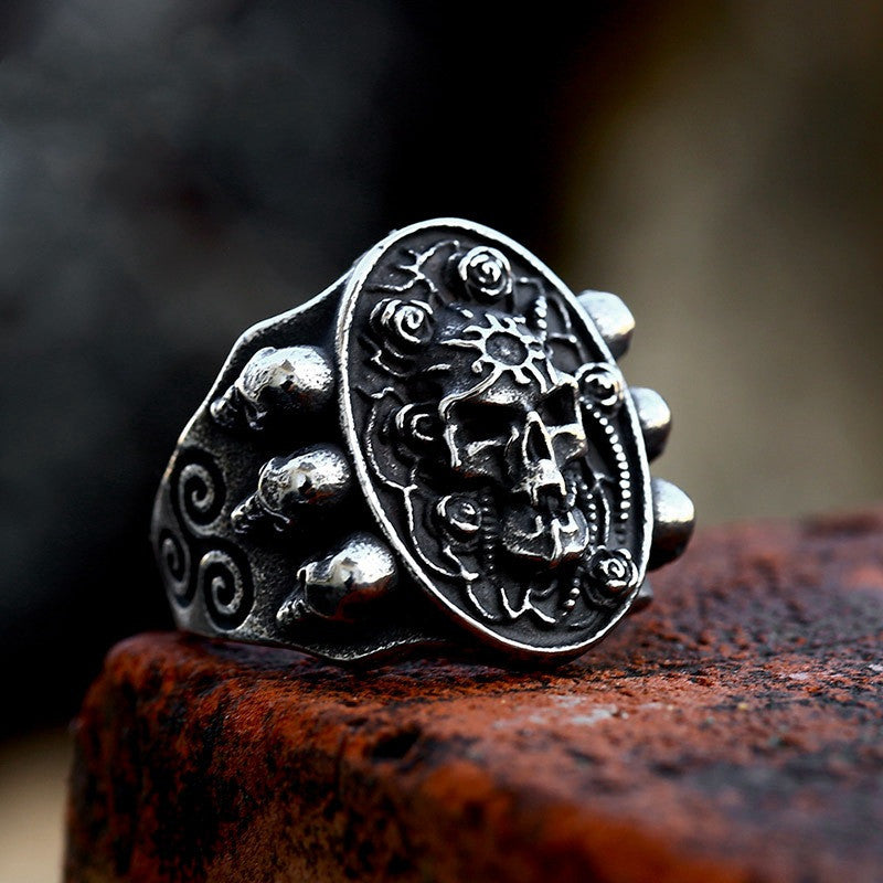 Men's Titanium Steel Skull Ring