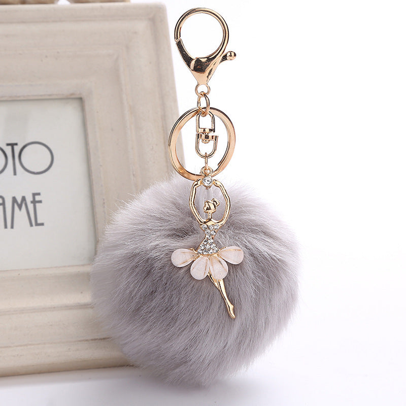 Ballerina Puff Keychain