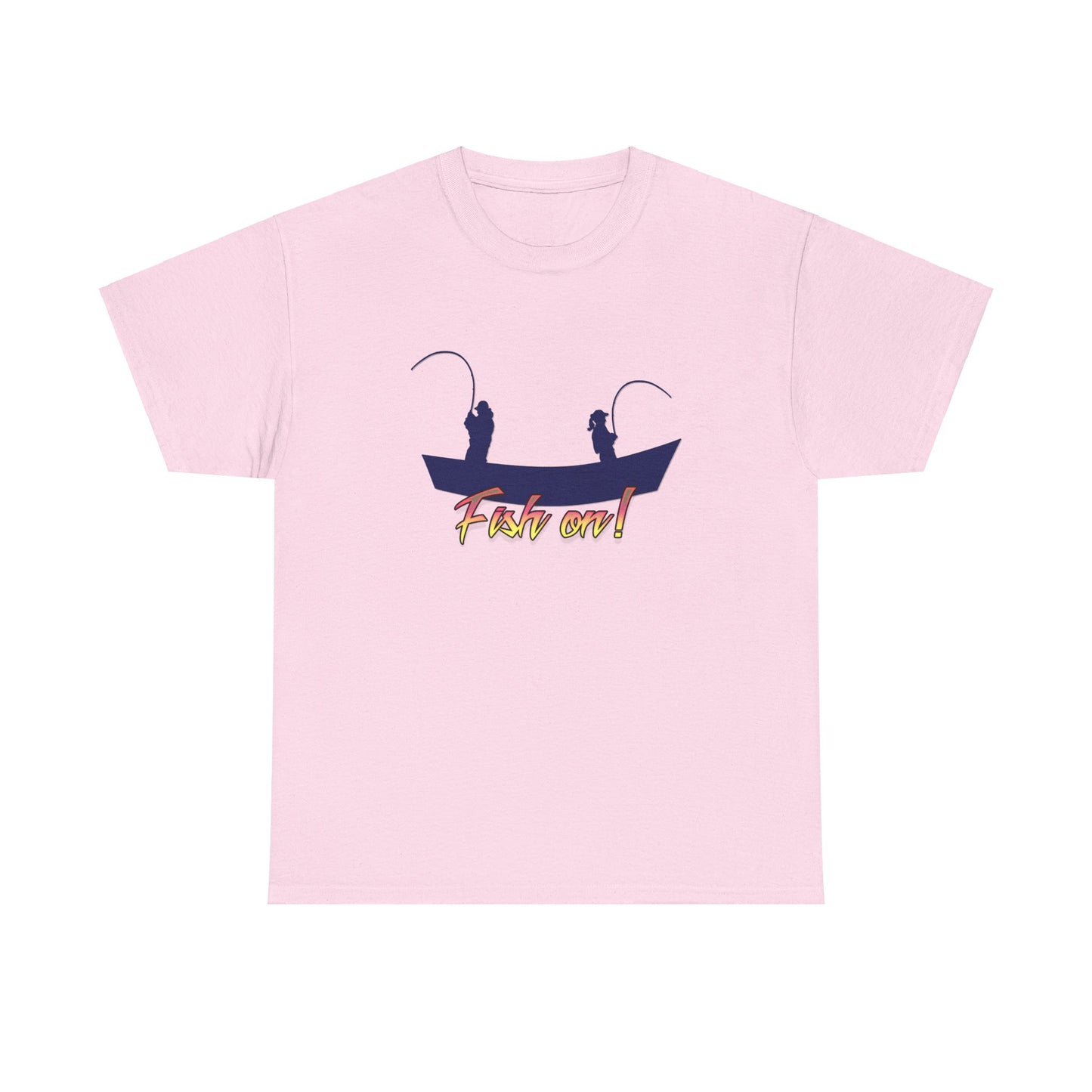 Fish on Drift Boat. Heavy Cotton T-Shirt