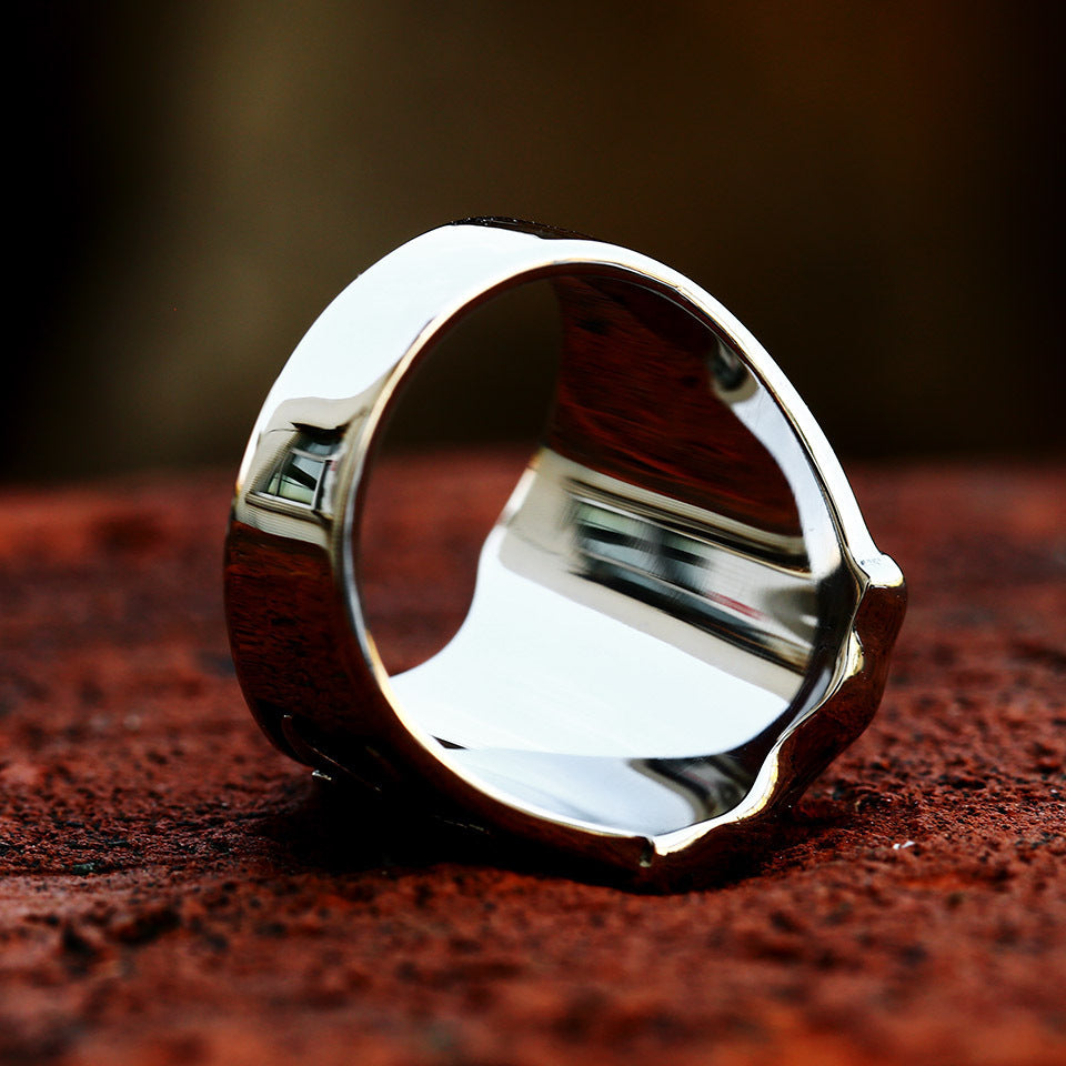 Stainless Steel Shield Cross Ring