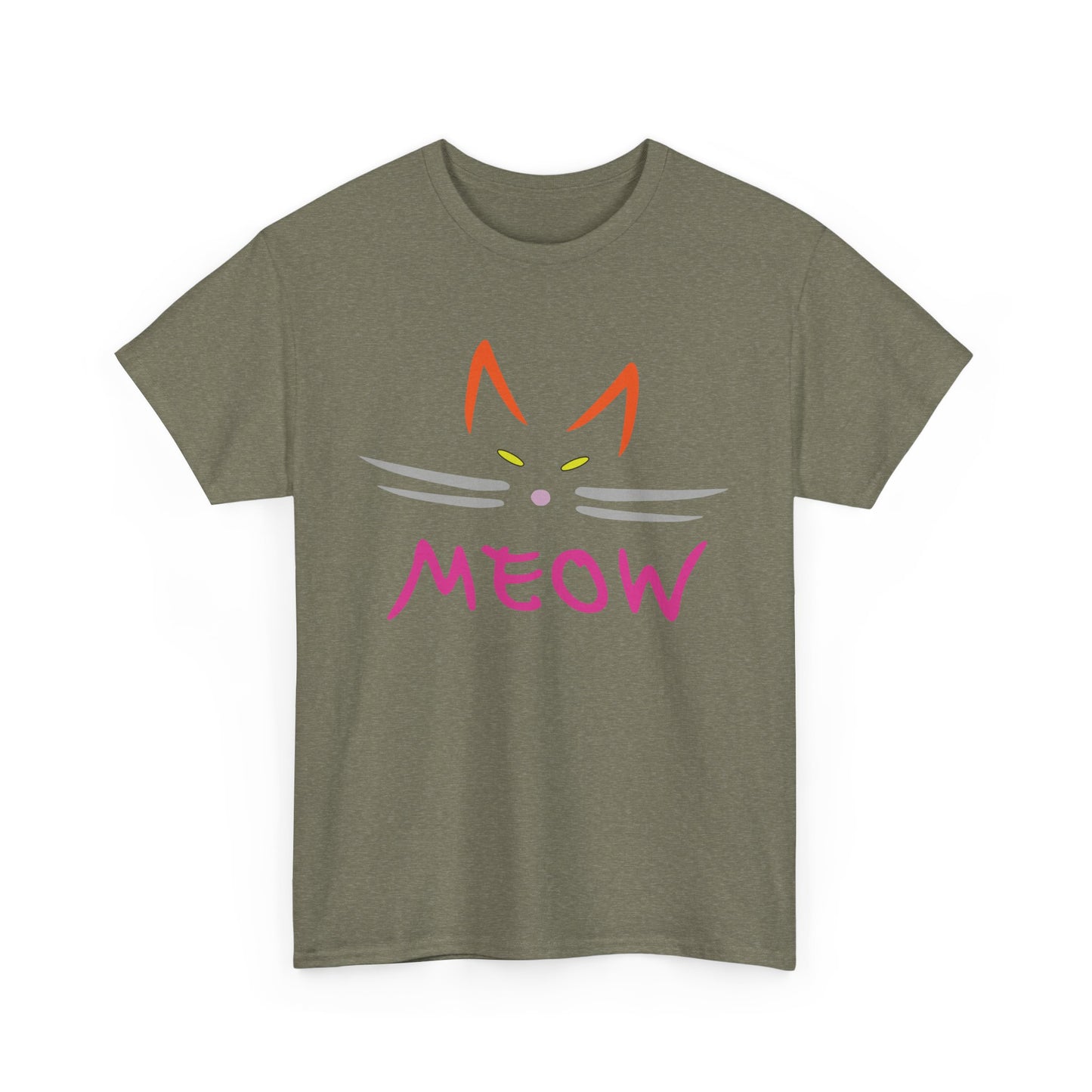 Meow. Heavy Cotton T-Shirt