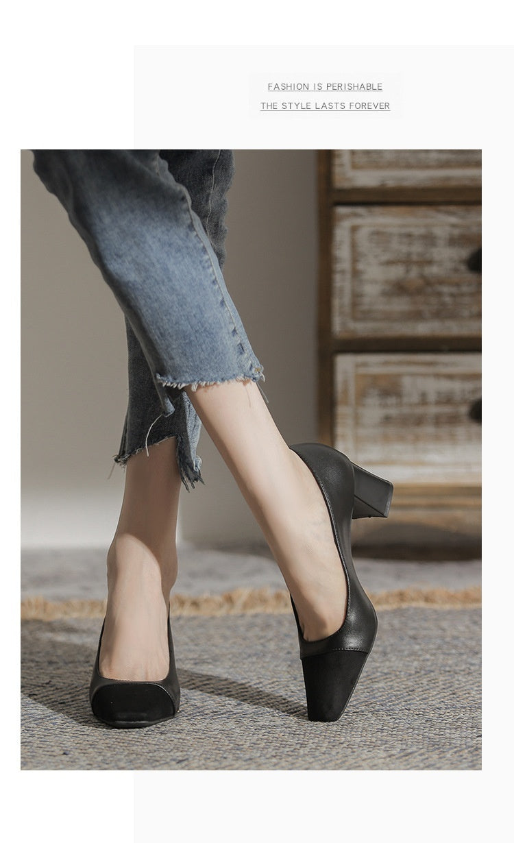 Classic Style Genuine Leather Pumps