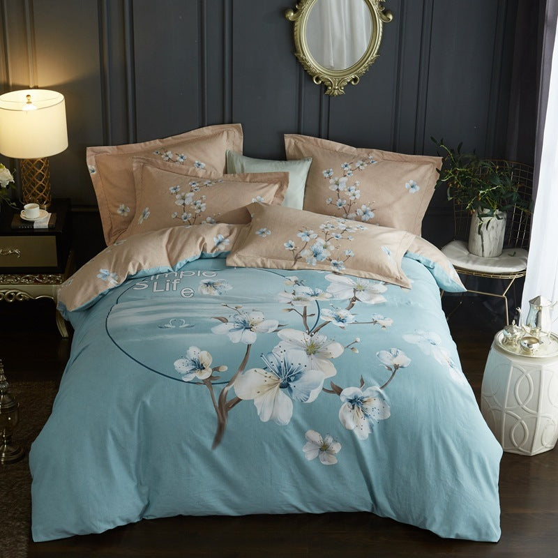 Four-piece cotton bed set