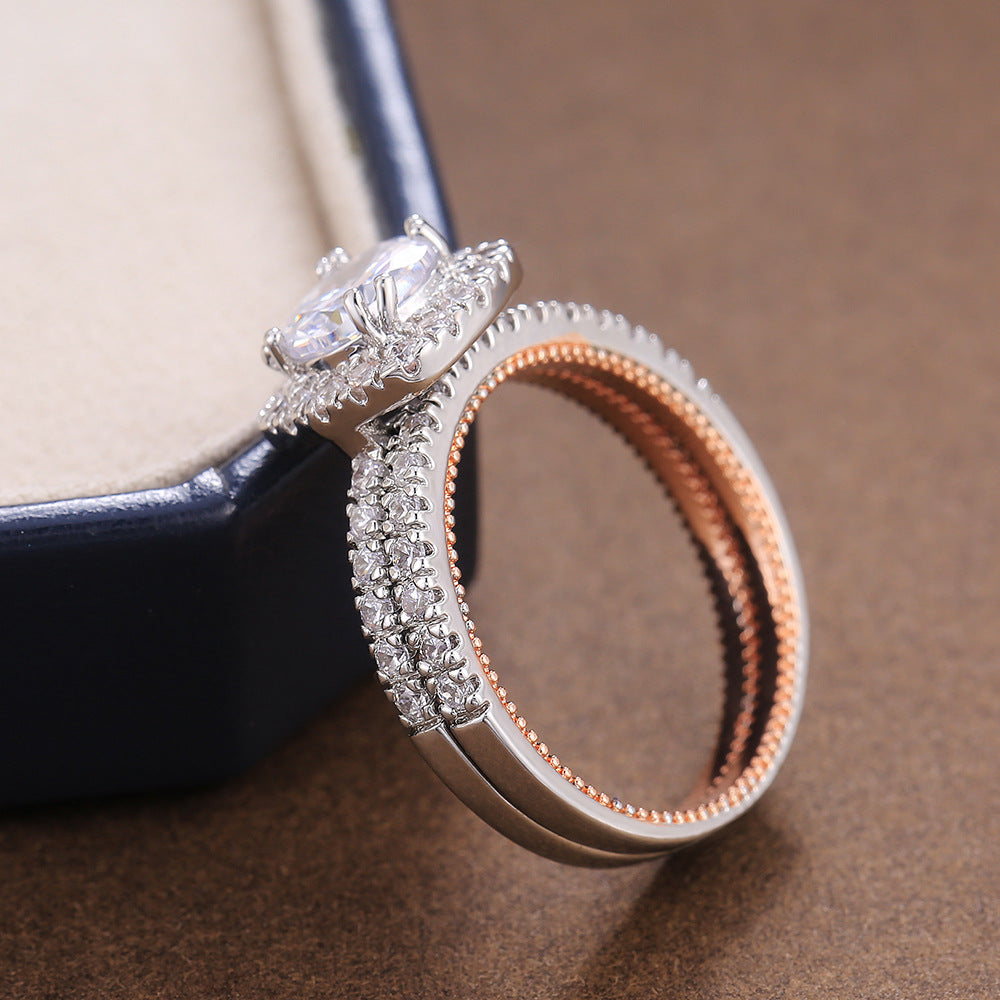 Exquisite Luxury Zircon Couple Rings