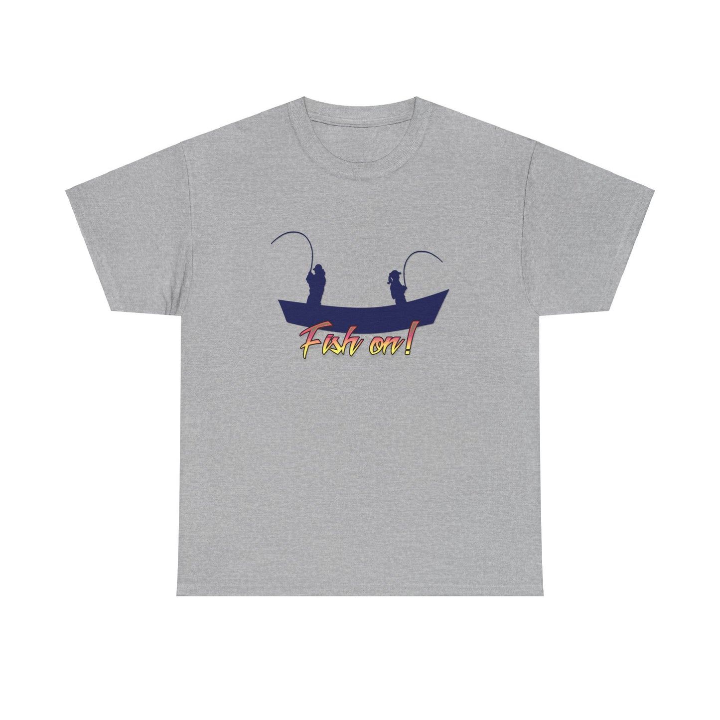 Fish on Drift Boat. Heavy Cotton T-Shirt