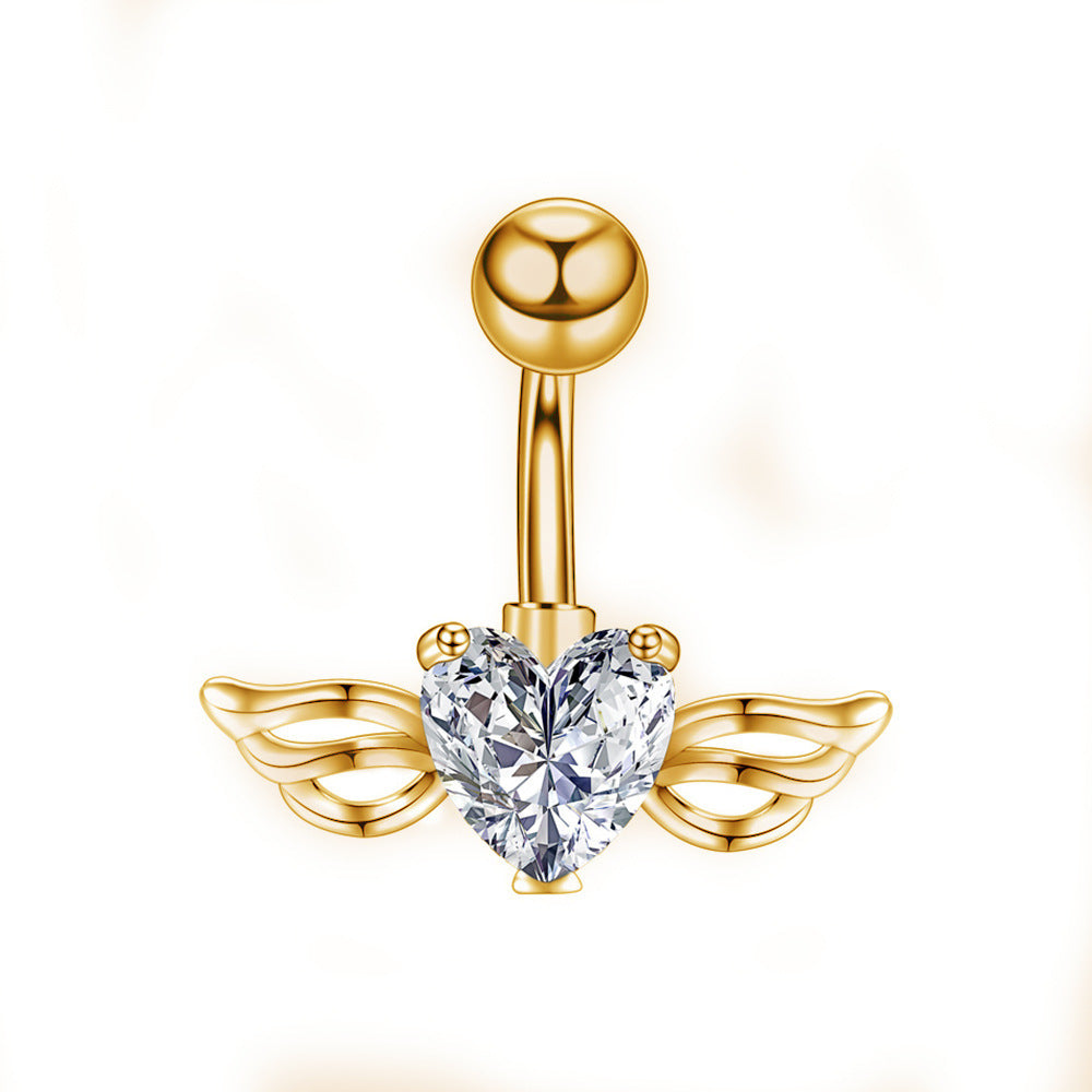 Zircon Crystal Belly Button Ring