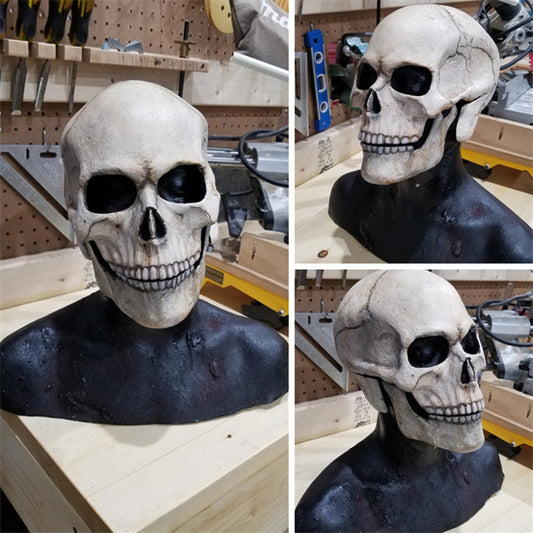 Full Head Skull Mask Helmet with Movable Jaw