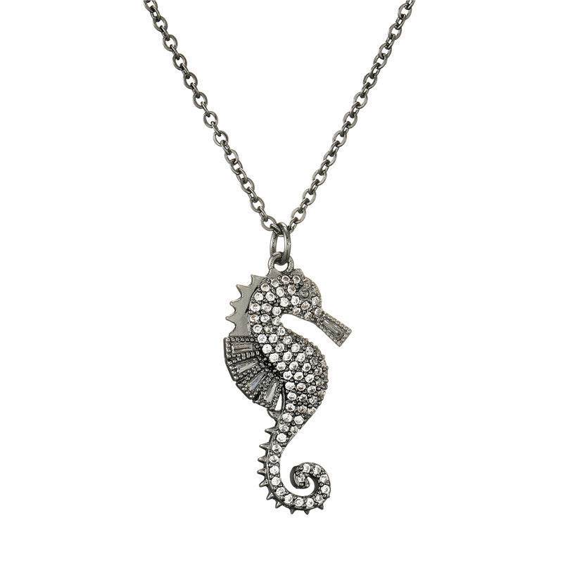 Zircon Seahorse Necklace