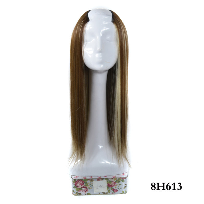 Long Straight Hair U-shaped Half Headgear