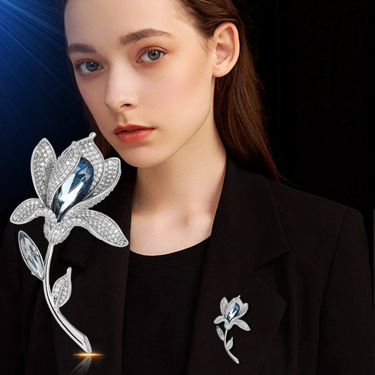 Fashion Crystal Tulip Brooch