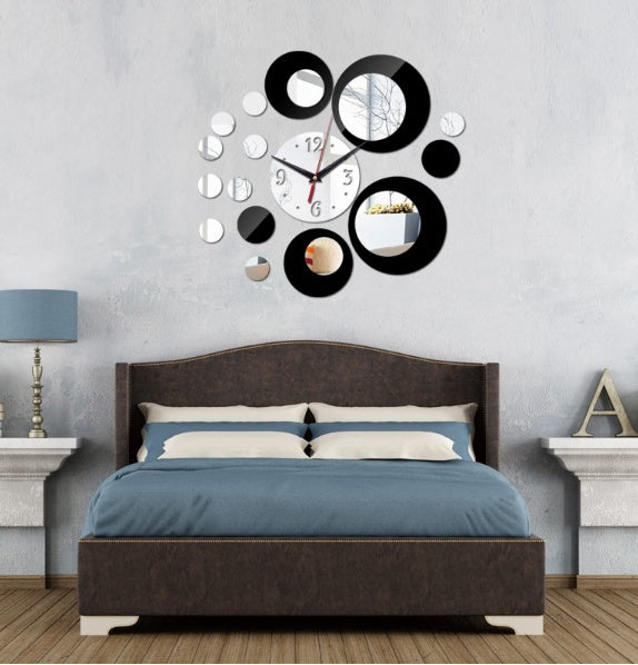 3D Acrylic Mirror Wall Clock