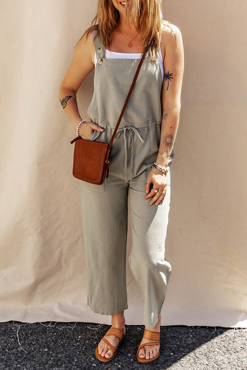 Solid Color Camisole Jumpsuit