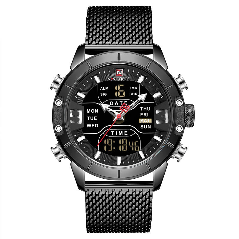 Mesh Band Muti Function Watch