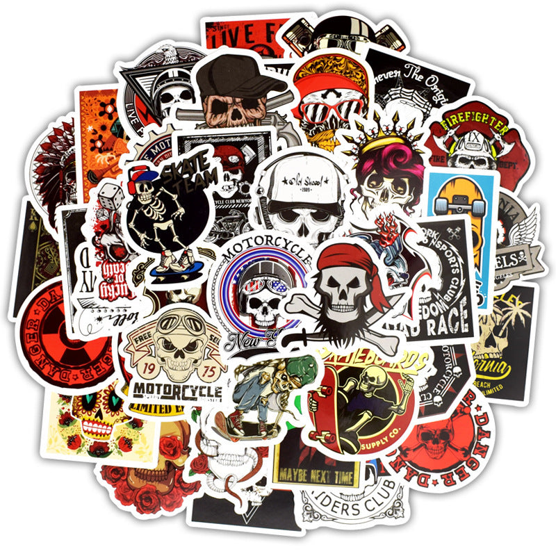 Skull head stickers