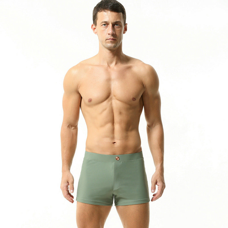 Men's Summer Metal Tether Nylon Swim Trunks