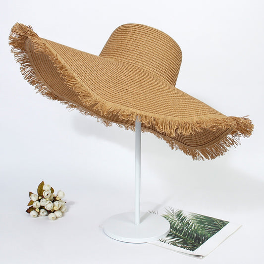 Big Brim Beach Woven Brim Straw Hat