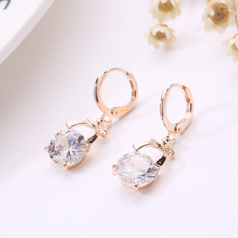 Crystal earrings, jewelry set.