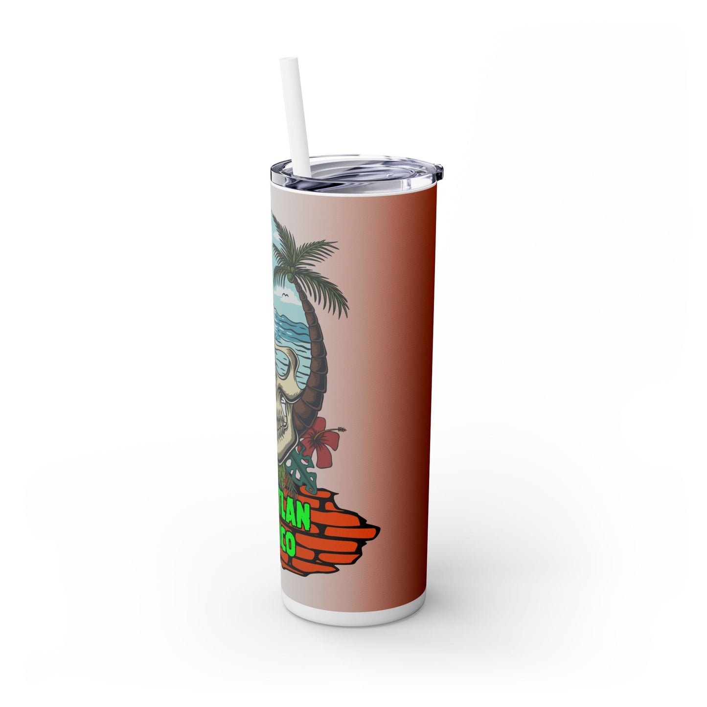 Mazatlan Mexico. 20oz Skinny Tumbler with Straw