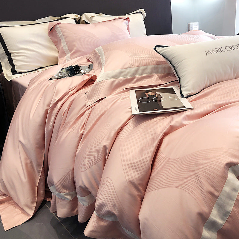 High-end Minimalist Four-piece Tencel Cotton Bedding Set