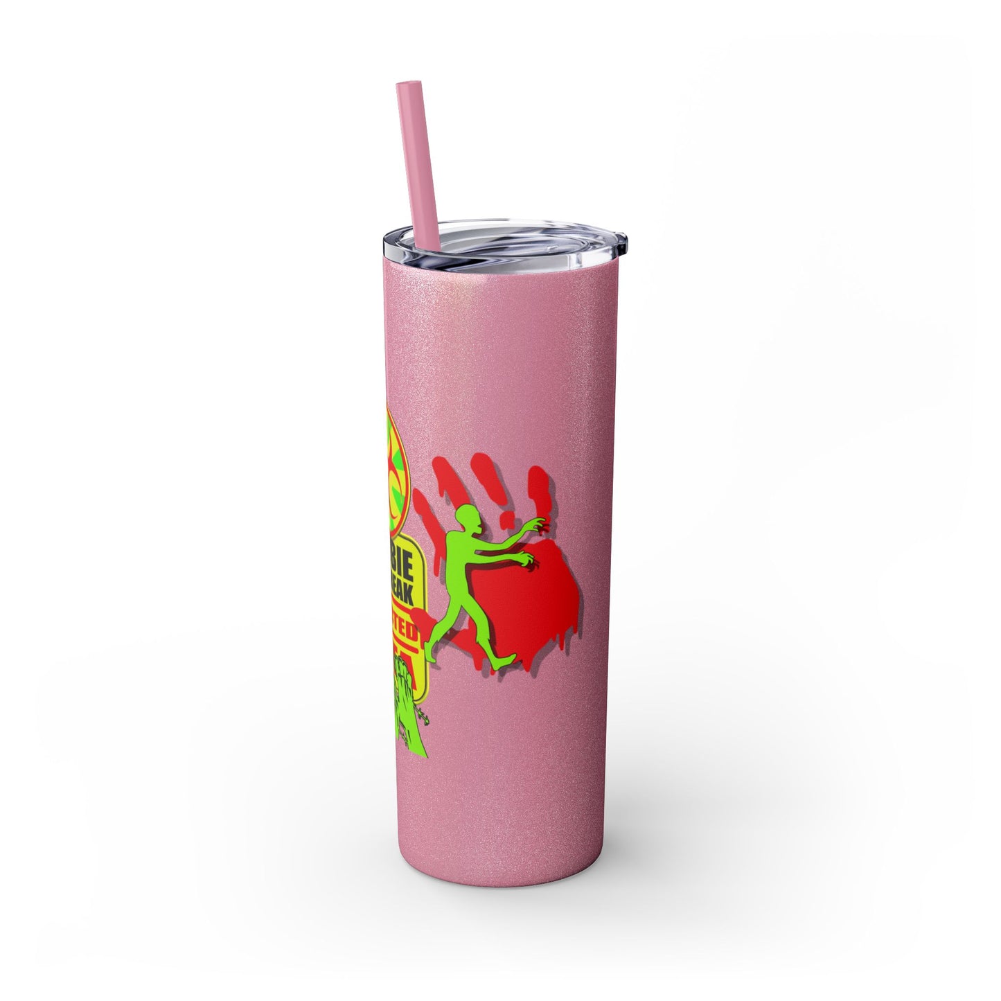 Zombie Zone. 20oz Skinny Tumbler with Straw