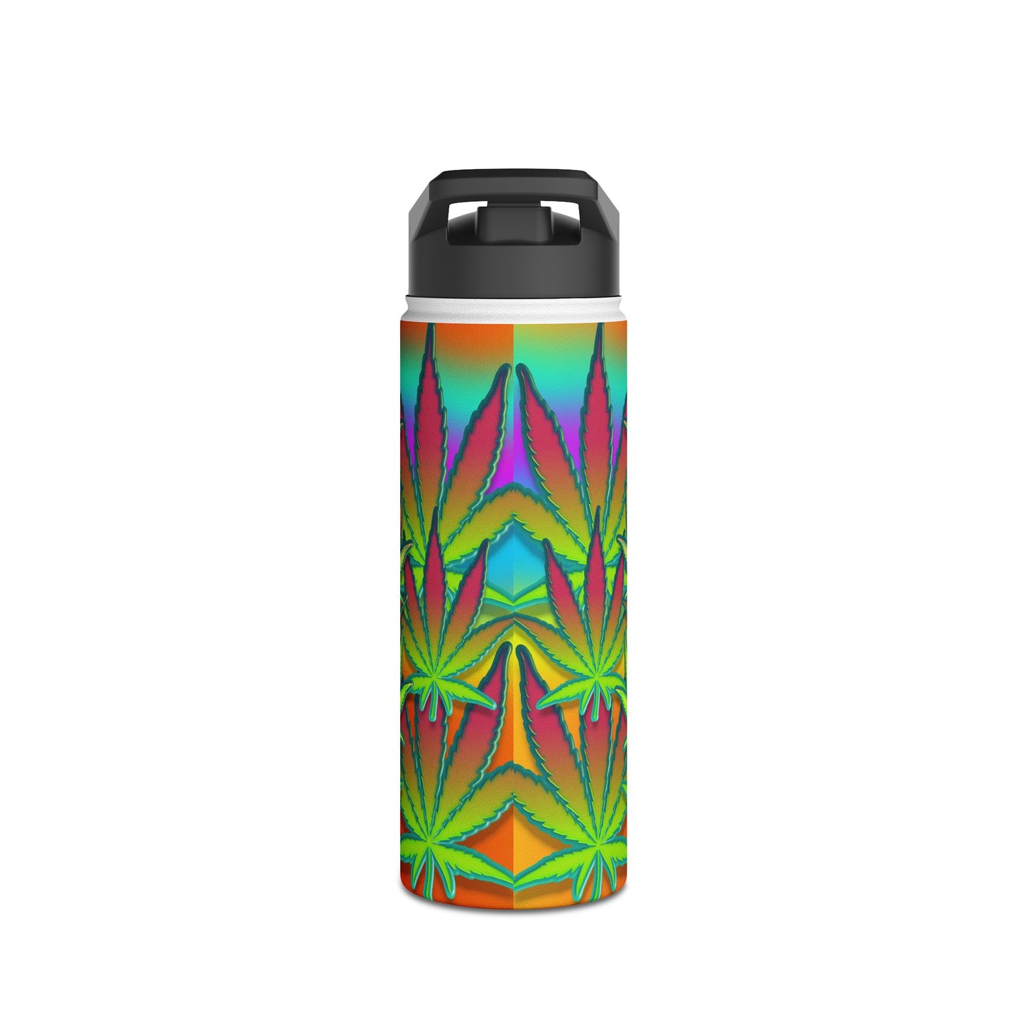 Marijuana Leaf. Stainless Steel Water Bottle