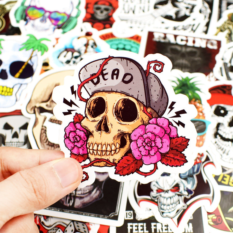 Skull head stickers