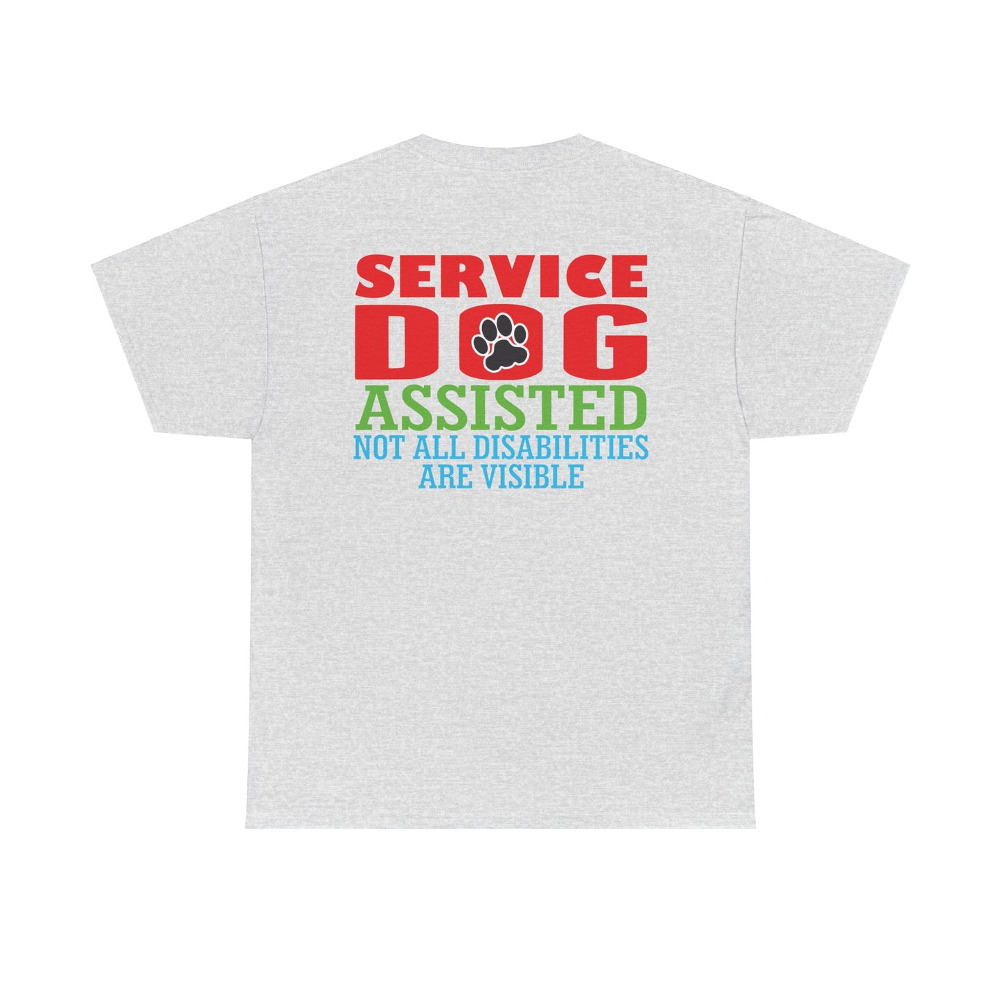 Service Dog Assisted. Heavy Cotton T-Shirt