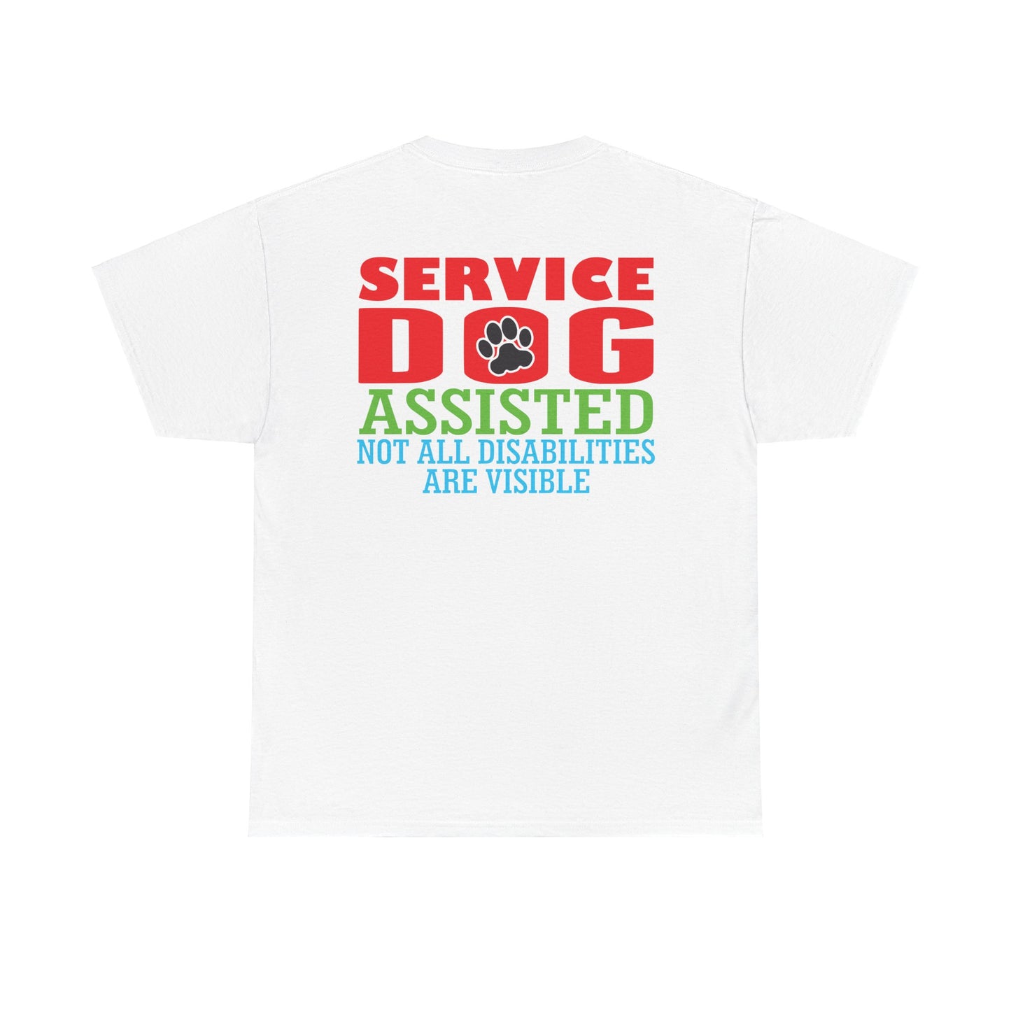 Service Dog Assisted. Heavy Cotton T-Shirt