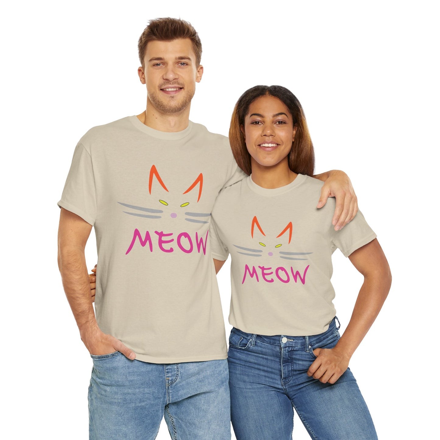 Meow. Heavy Cotton T-Shirt