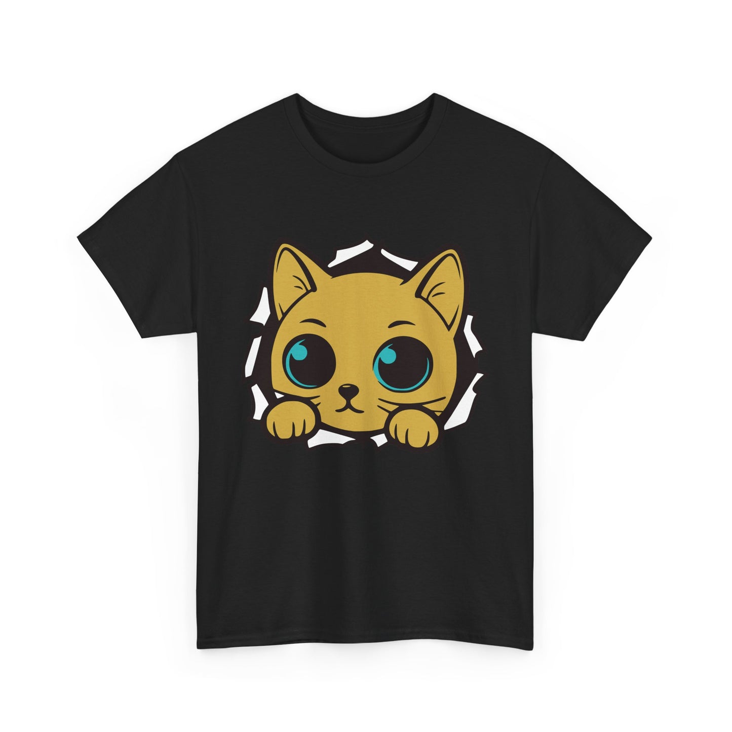 Breaking out Cat. Heavy Cotton T-Shirt