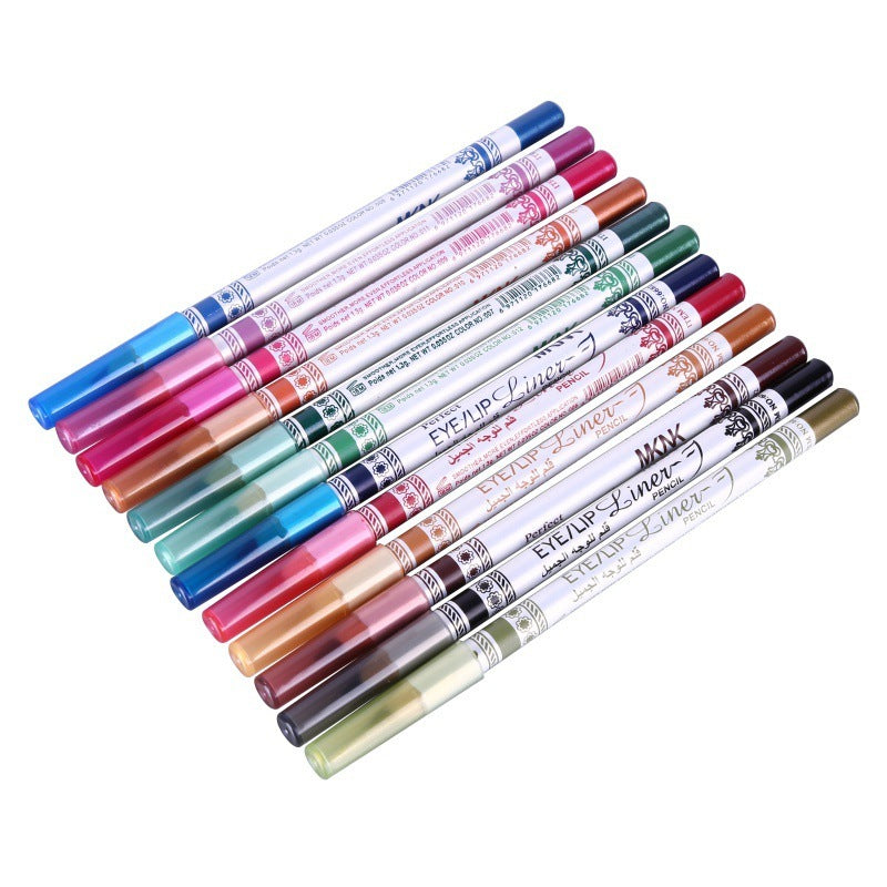 12 Colors Glitter Lip/Eye Pencil Pen