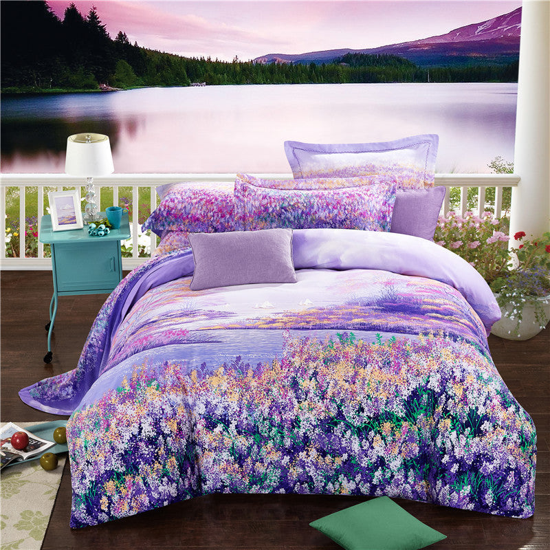 Four-piece cotton bed set