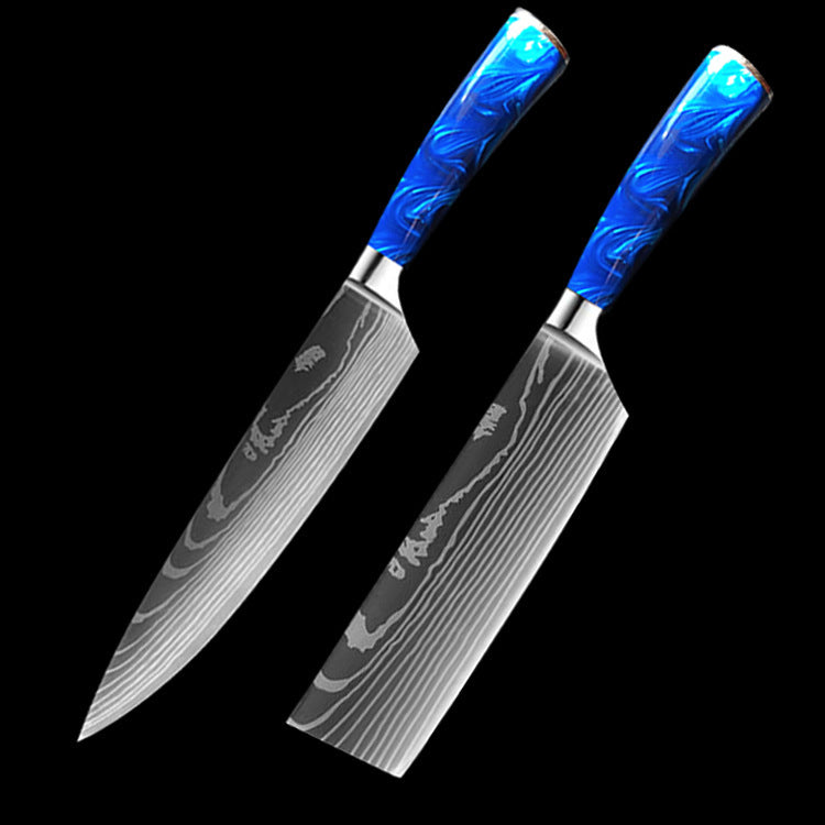 Chef's Blue Resin Handle Knife