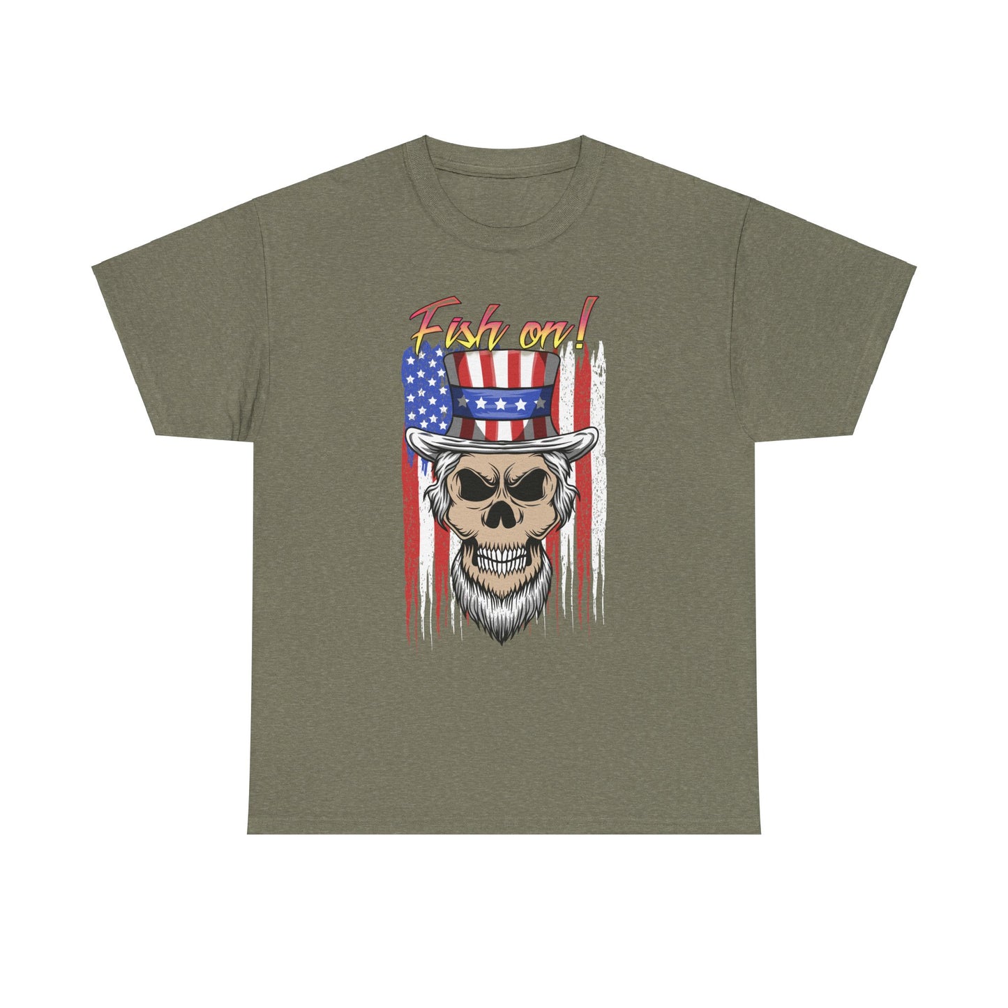 All American Fish on. Heavy Cotton T-Shirt